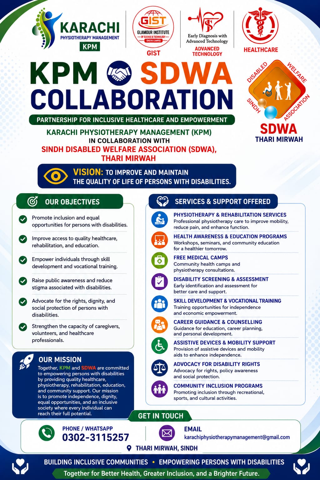 KPM & SDWA Collaboration – Advancing Inclusive Healthcare and Empowering Persons with Disabilities